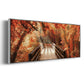 Autumn Bridge - Floater Framed Canvas Print