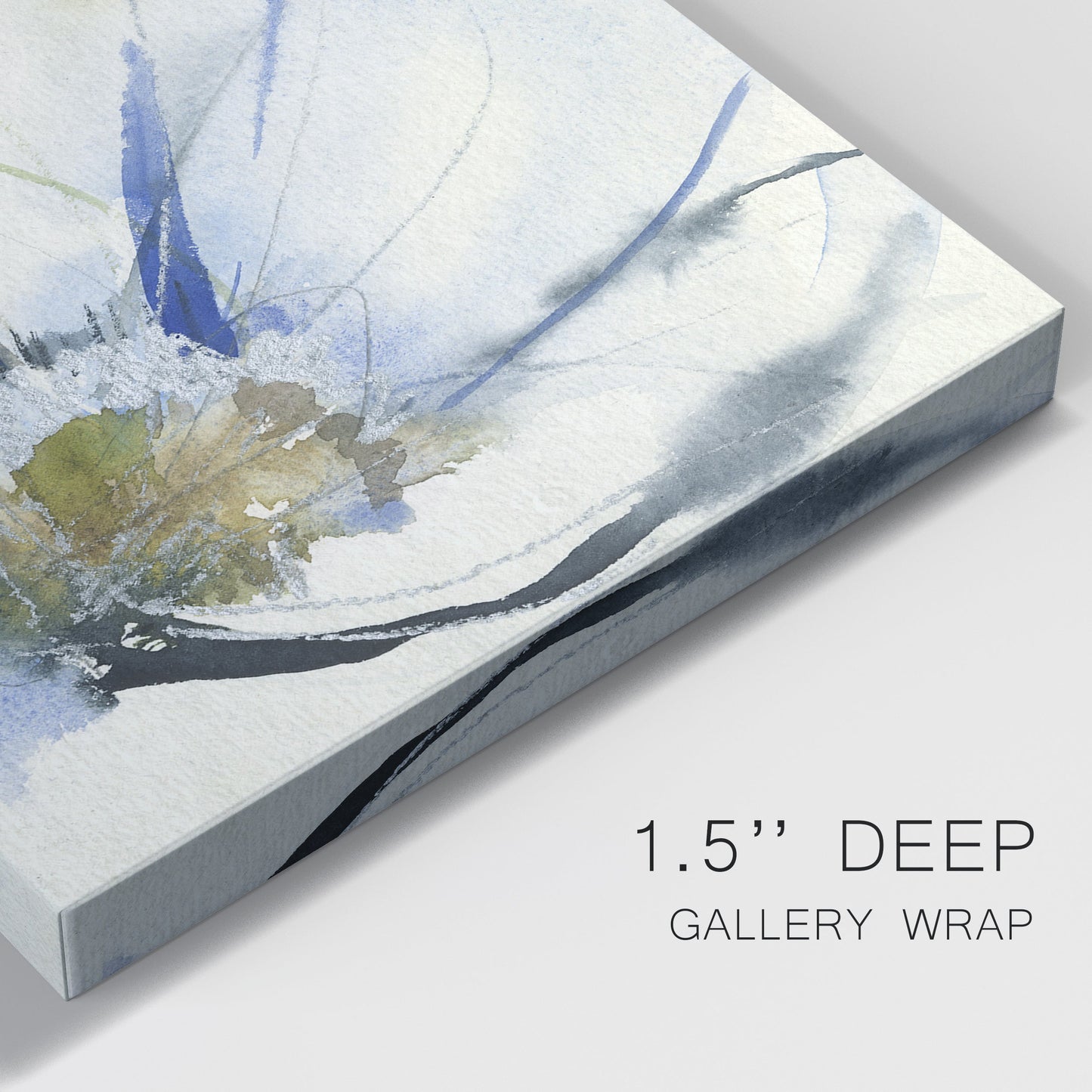 Cobalt & Paynes Petals II Premium Gallery Wrapped Canvas - Ready to Hang