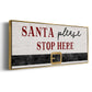 Santa Stop - Floater Framed Canvas Print