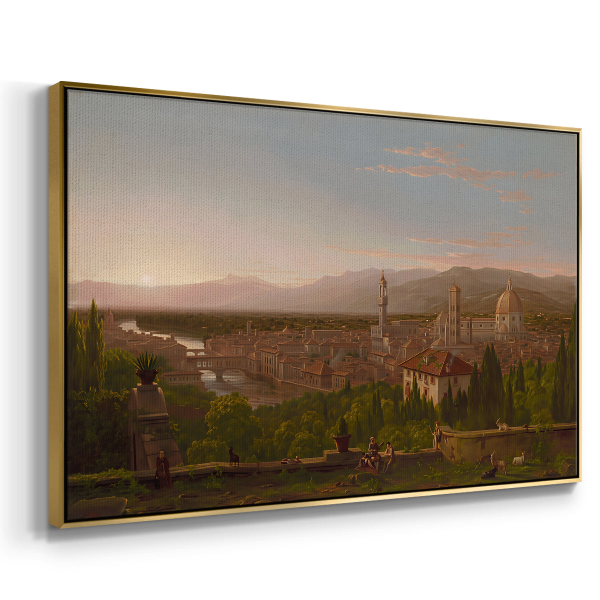 View of Florence from San Miniato, 1837 - Floater Framed Canvas Print