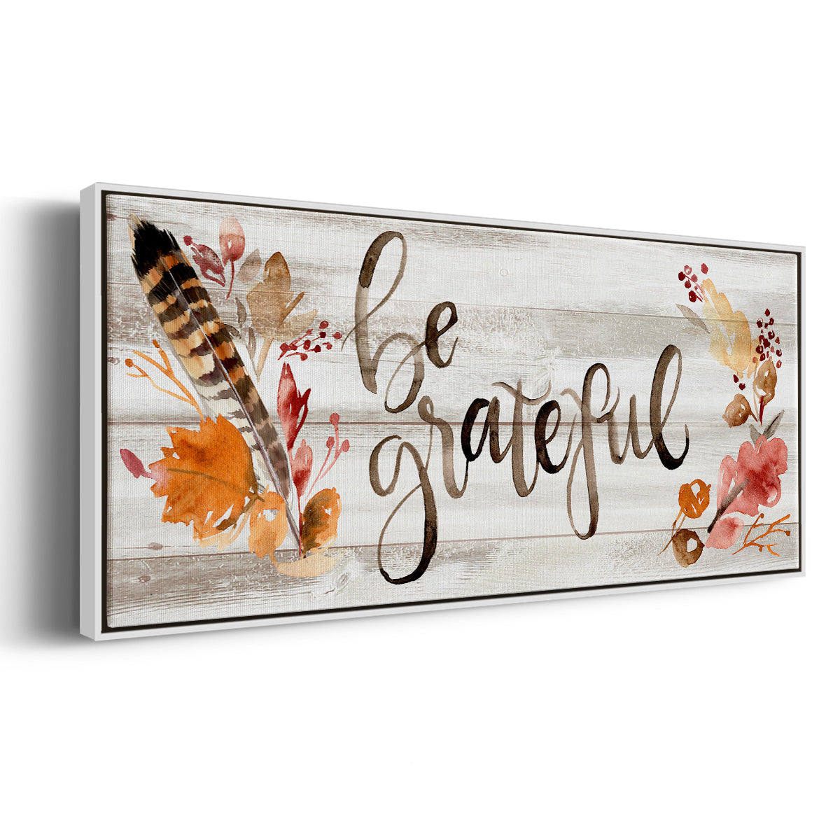 Grateful  - Floater Framed Canvas Print