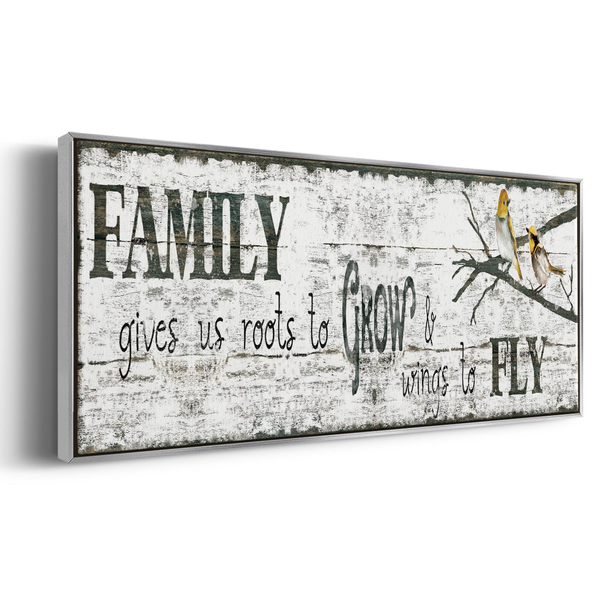 Family Gives Us - Floater Framed Canvas Print