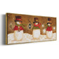 Top Hat Snowmen - Floater Framed Canvas Print