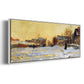Snow Effect, The Street in Argentuil, 1875 - Floater Framed Canvas Print