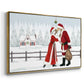 Christmas Love Collection A - Framed Gallery Wrapped Canvas in Floating Frame