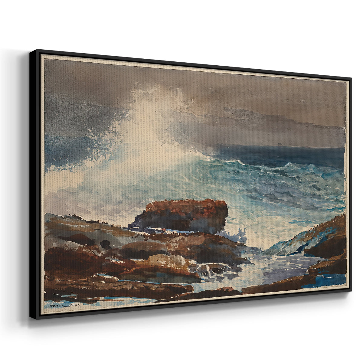 Incoming Tide, Scarboro, Maine, 1883 - Floater Framed Canvas Print
