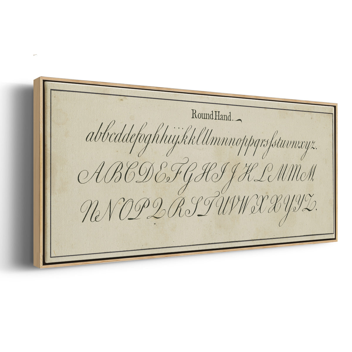 Manuscript Sampler IV - Floater Framed Canvas Print