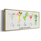 Happy Hour Cocktails - Floater Framed Canvas Print
