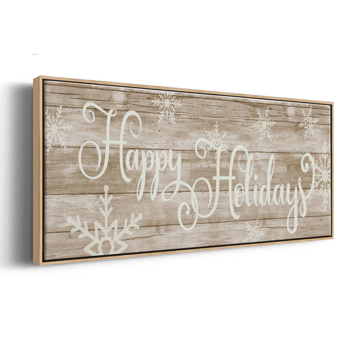 Happy Holidays - Floater Framed Canvas Print