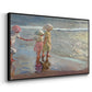 The Three Sisters on the Beach, 1908 - Floater Framed Canvas Print
