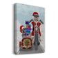 Christmas Mutts Christmas Chopper - Gallery Wrapped Canvas