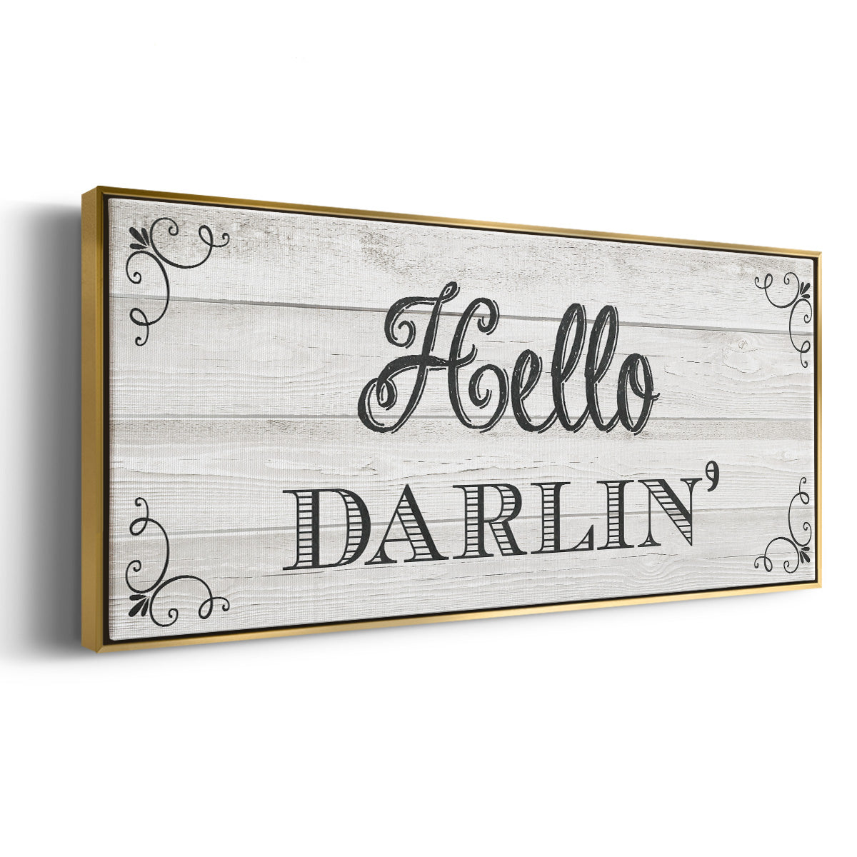 Hello Darlin' - Floater Framed Canvas Print