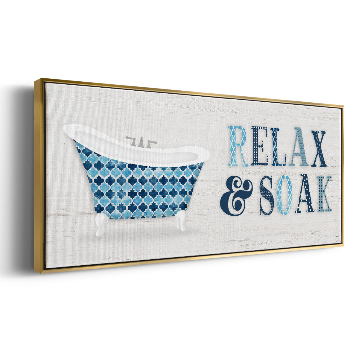 Relax and Soak - Floater Framed Canvas Print