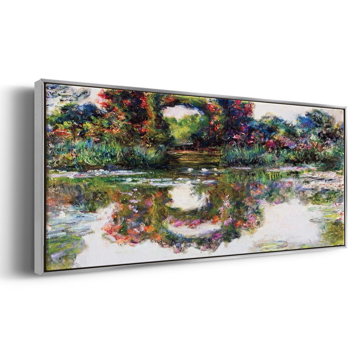 Rose Flowered Arches at Giverny, 1913 - Floater Framed Canvas Print