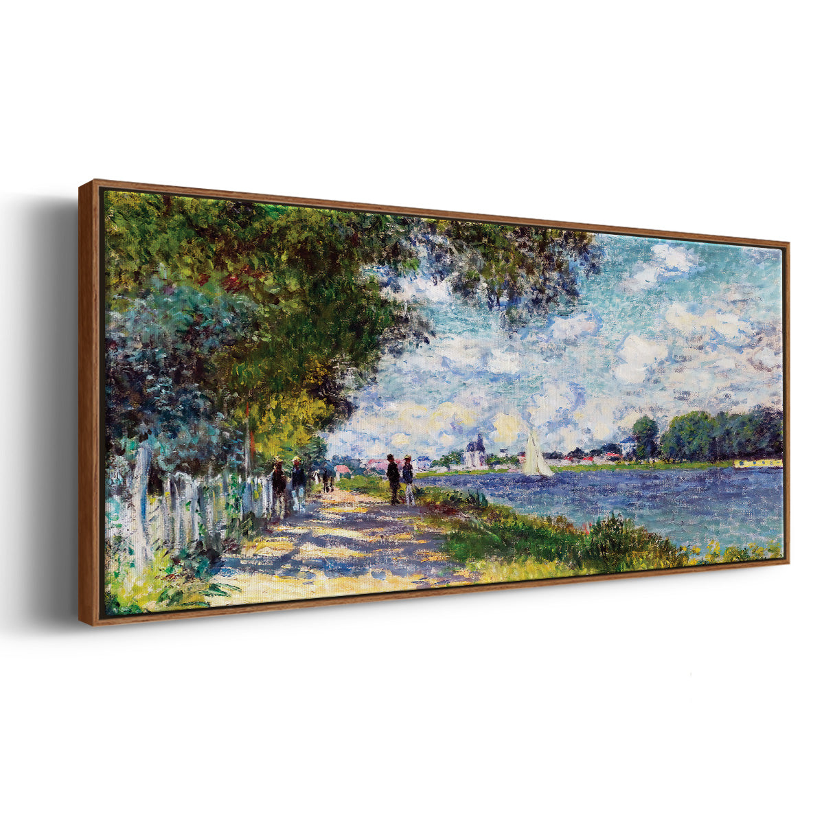The Seine at Argenteuil, 1875 - Floater Framed Canvas Print