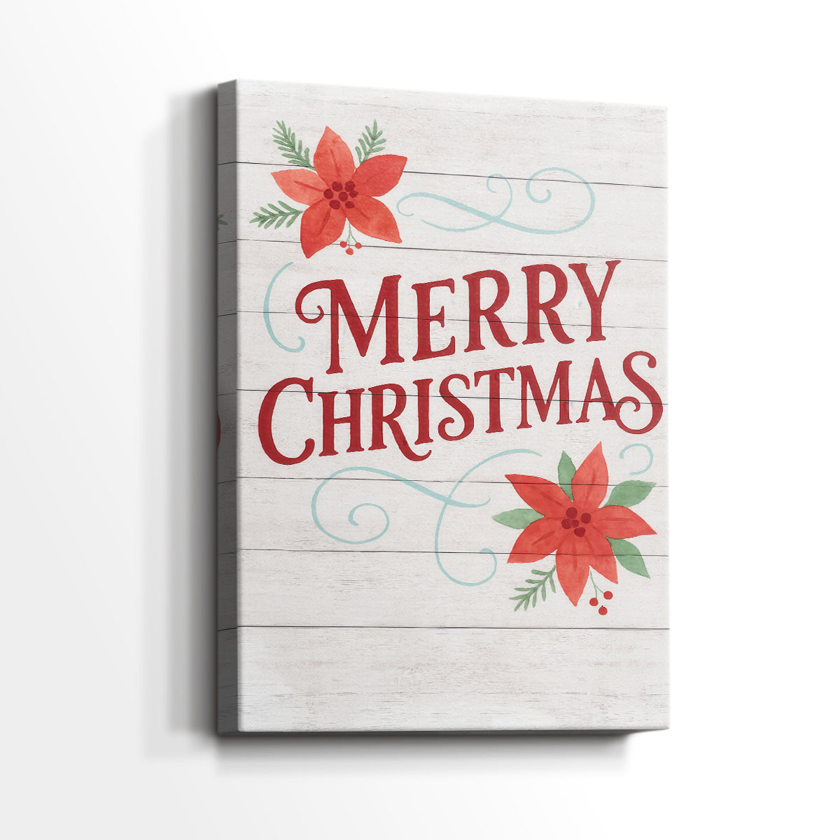 Holly-Red Sleigh Whisper - Canvas Art Print