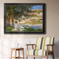 On the Bank of the Seine, Bennecourt - Ornate Framed Canvas Print