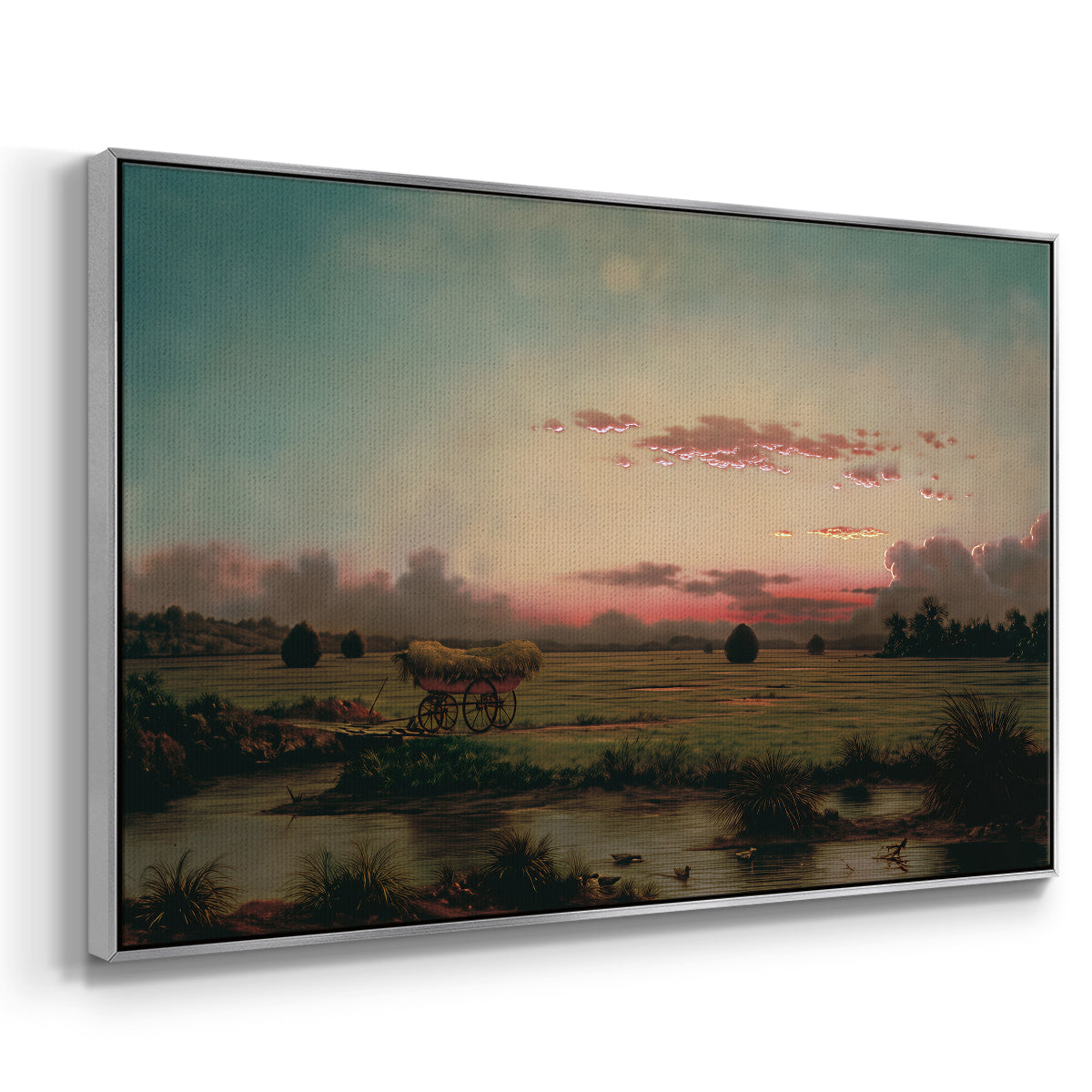 The Marshes at Rhode Island, 1866 - Floater Framed Canvas Print