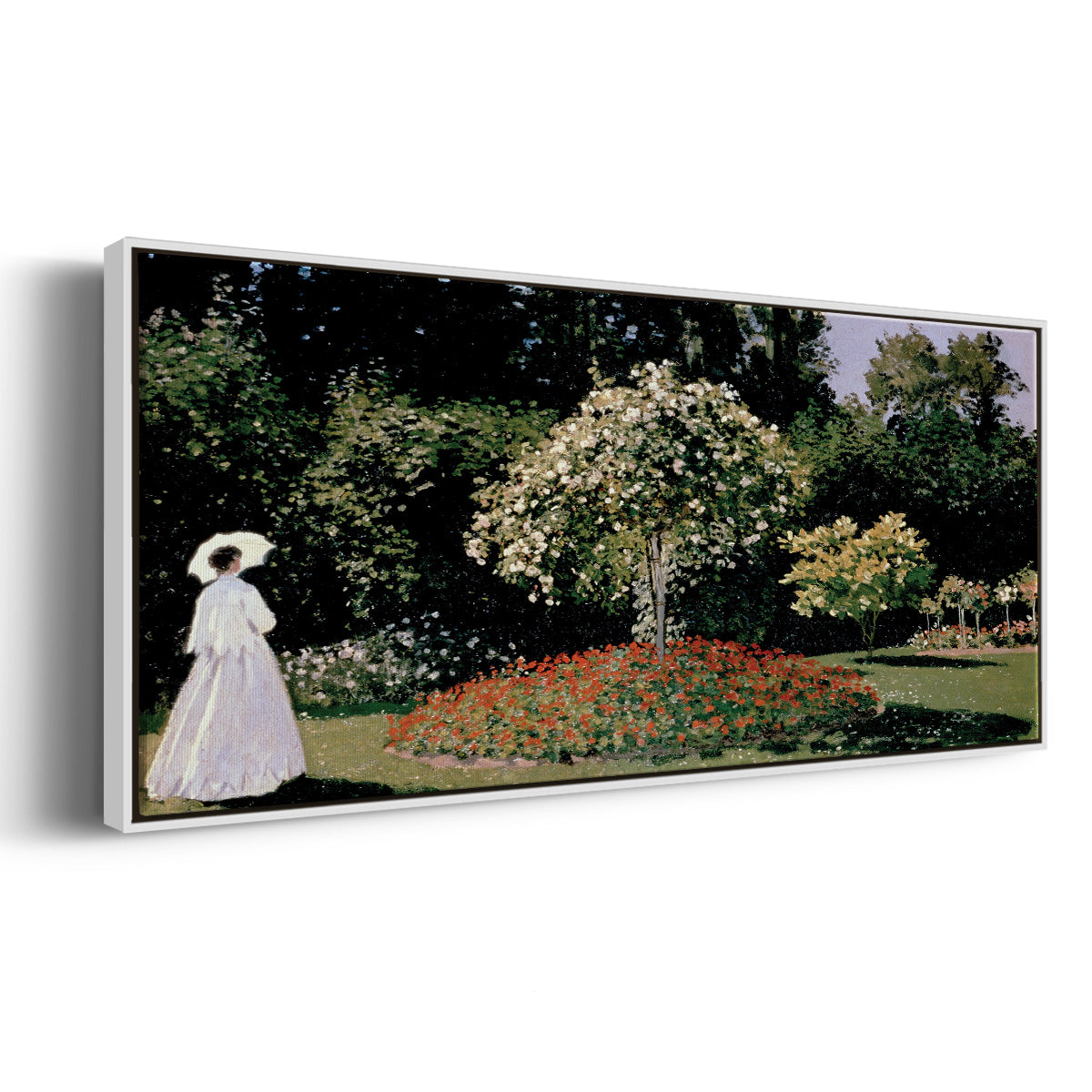 Jeanne Marguerite Lecadre in the Garden - Floater Framed Canvas Print