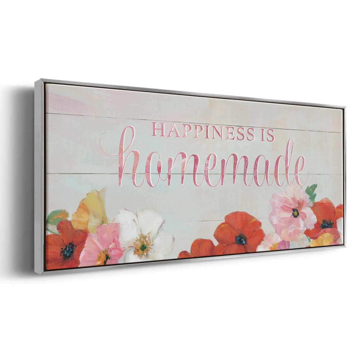Happiness is Homemade - Floater Framed Canvas Print