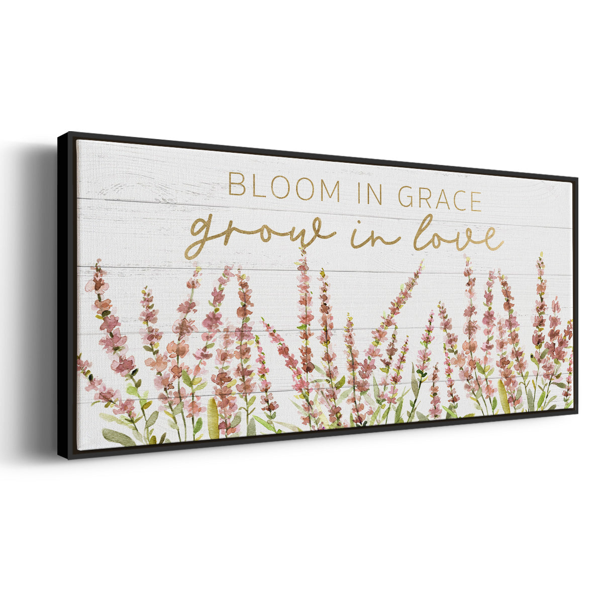 Grow in Love - Floater Framed Canvas Print