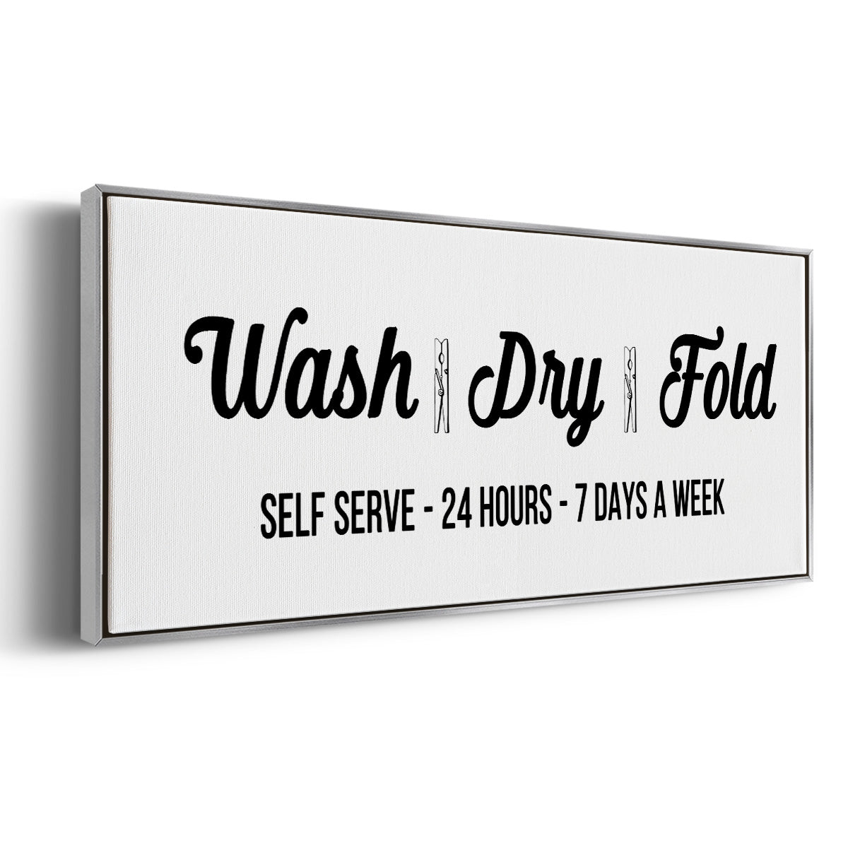 Wash Dry Fold - Floater Framed Canvas Print