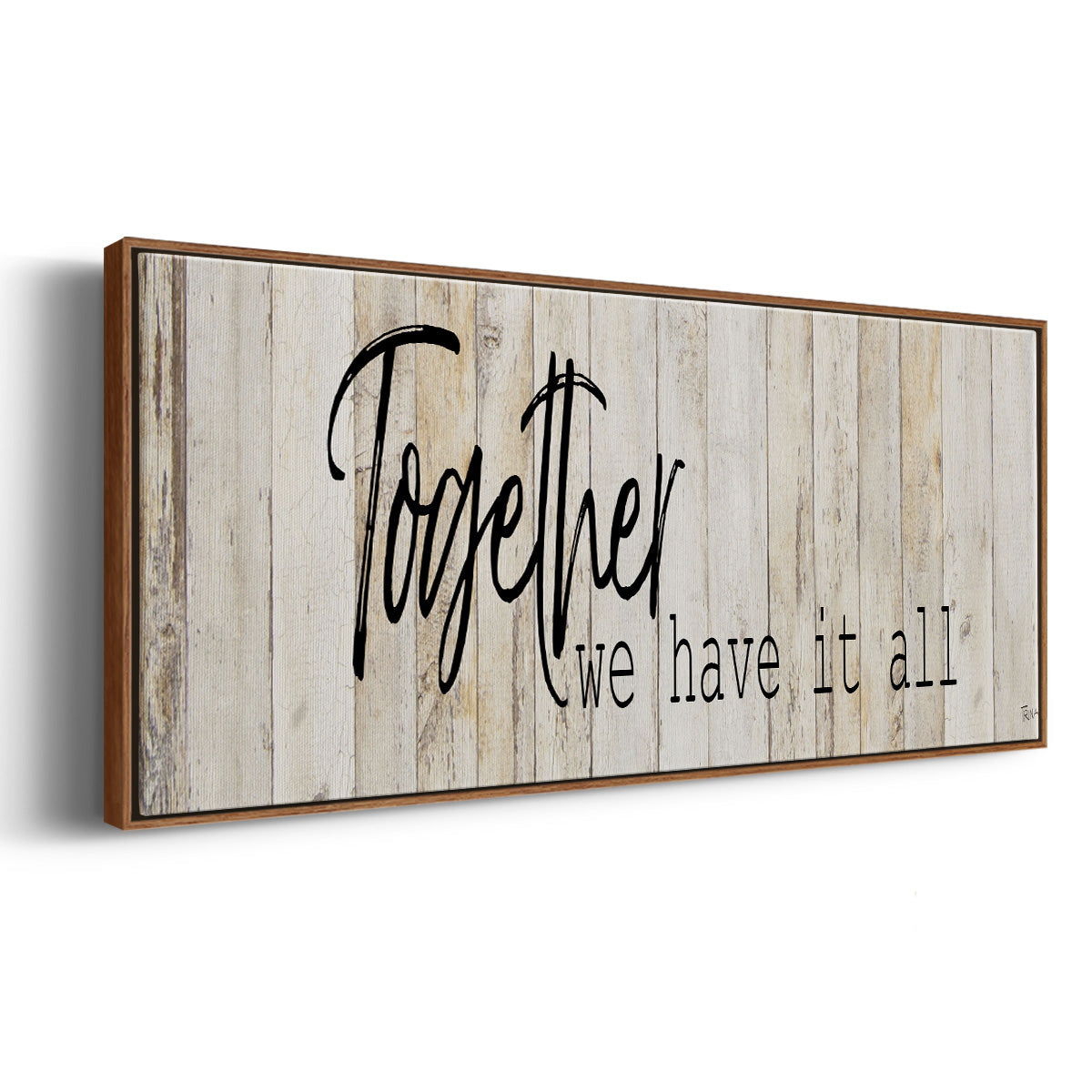 Together We Have - Floater Framed Canvas Print