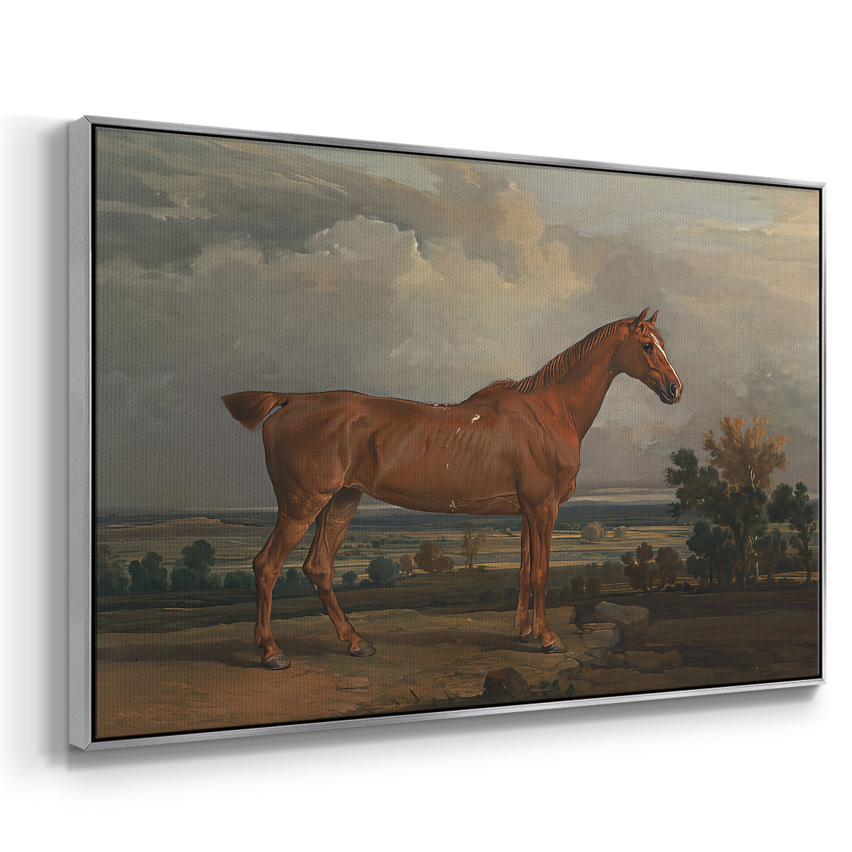 Hunter in a Landscape, 1810 - Floater Framed Canvas Print