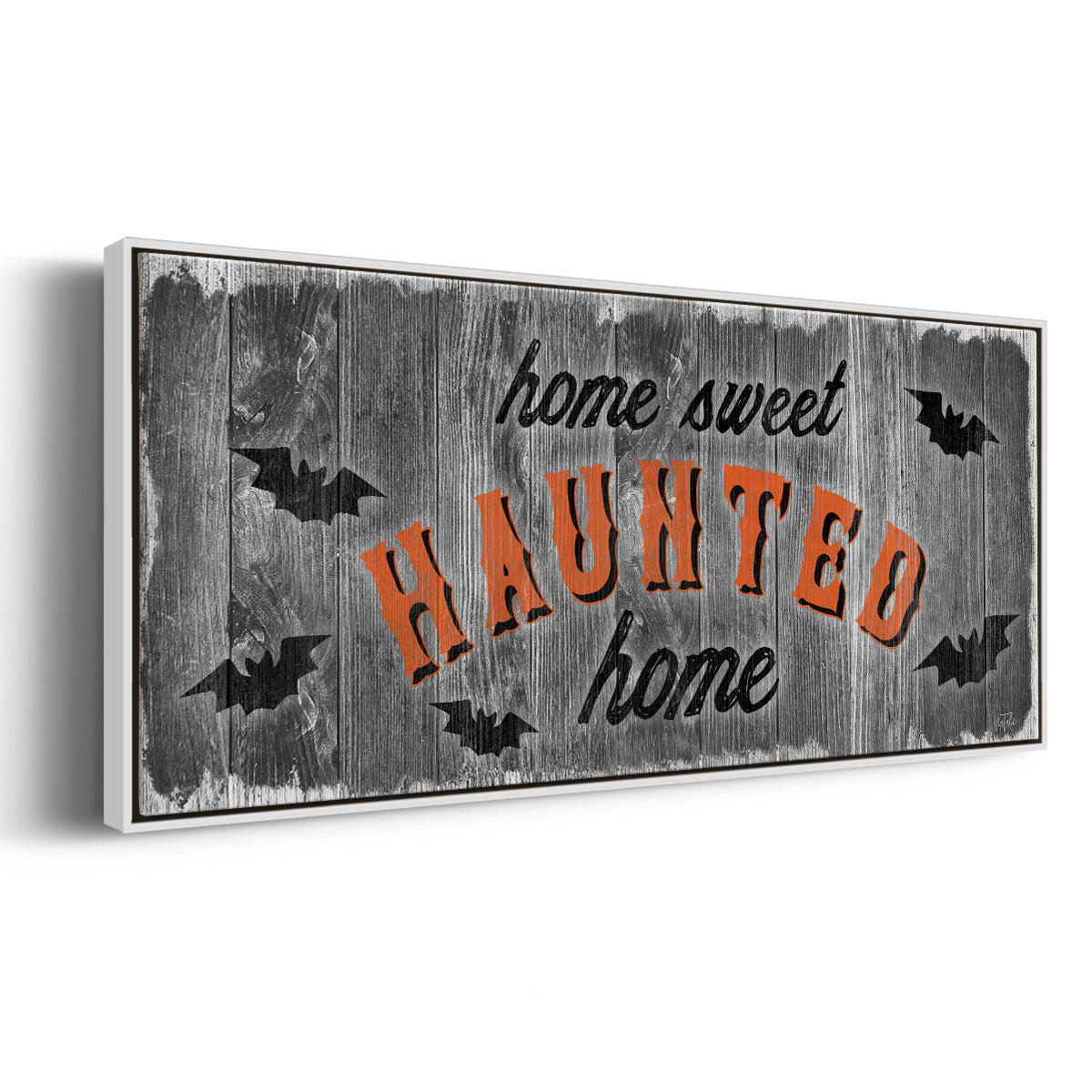 Home Sweet Haunted - Floater Framed Canvas Print