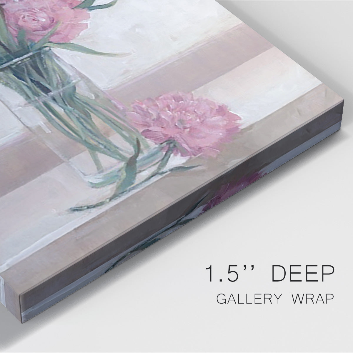 Windowsill Floral II Premium Gallery Wrapped Canvas - Ready to Hang