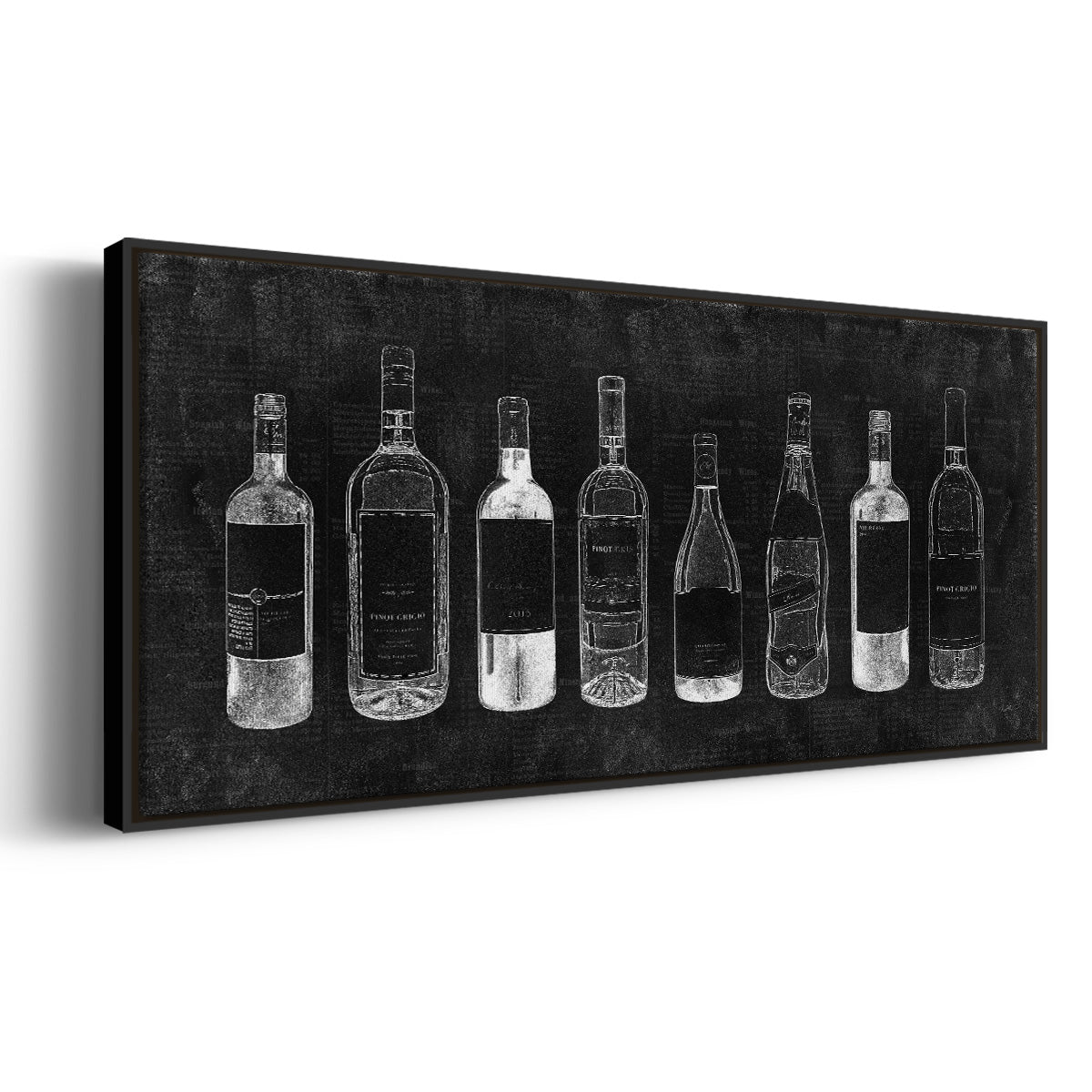 Wine Cellar - Floater Framed Canvas Print