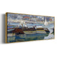 The Seine at Asnieres 2, 1873 - Floater Framed Canvas Print