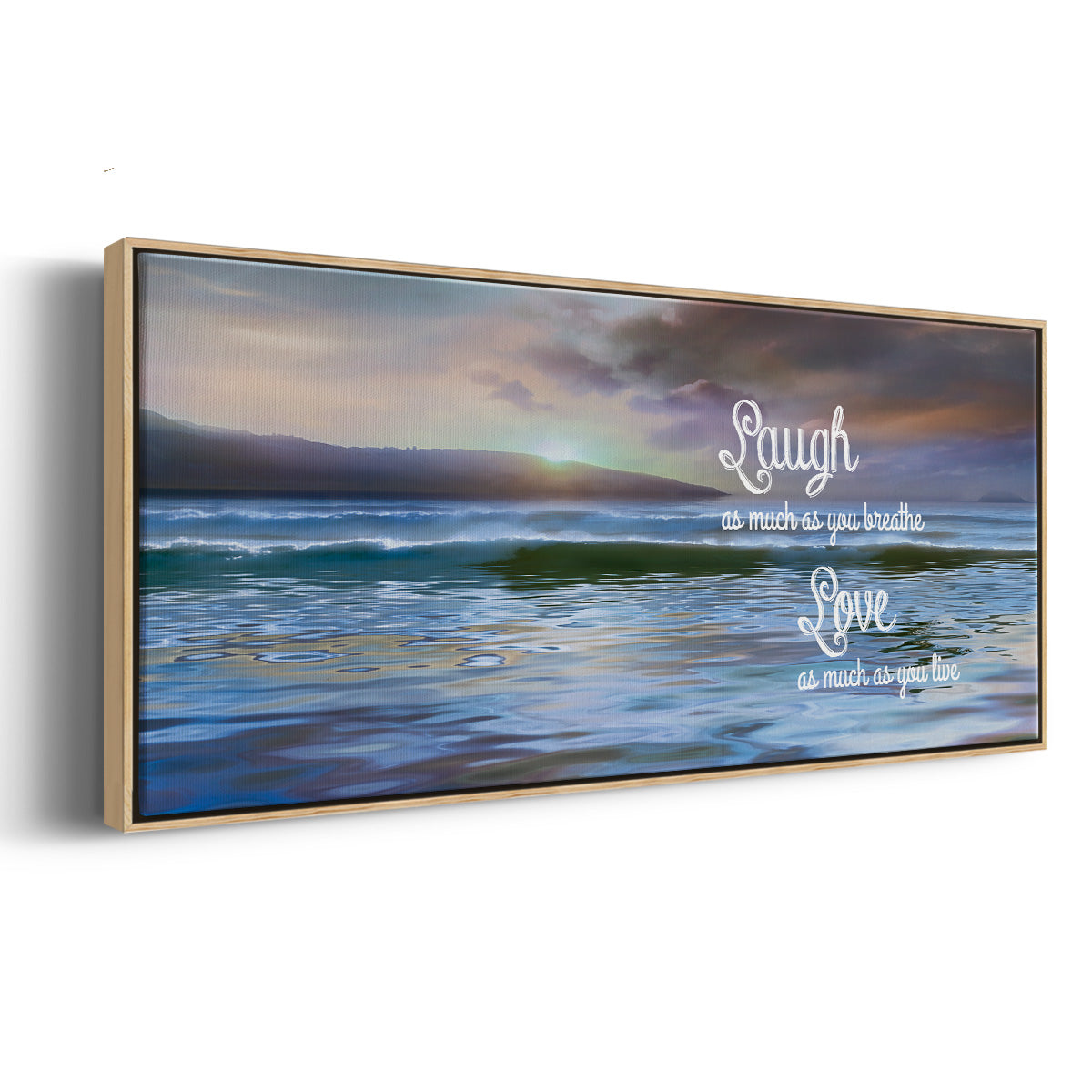 Laugh As Much - Floater Framed Canvas Print
