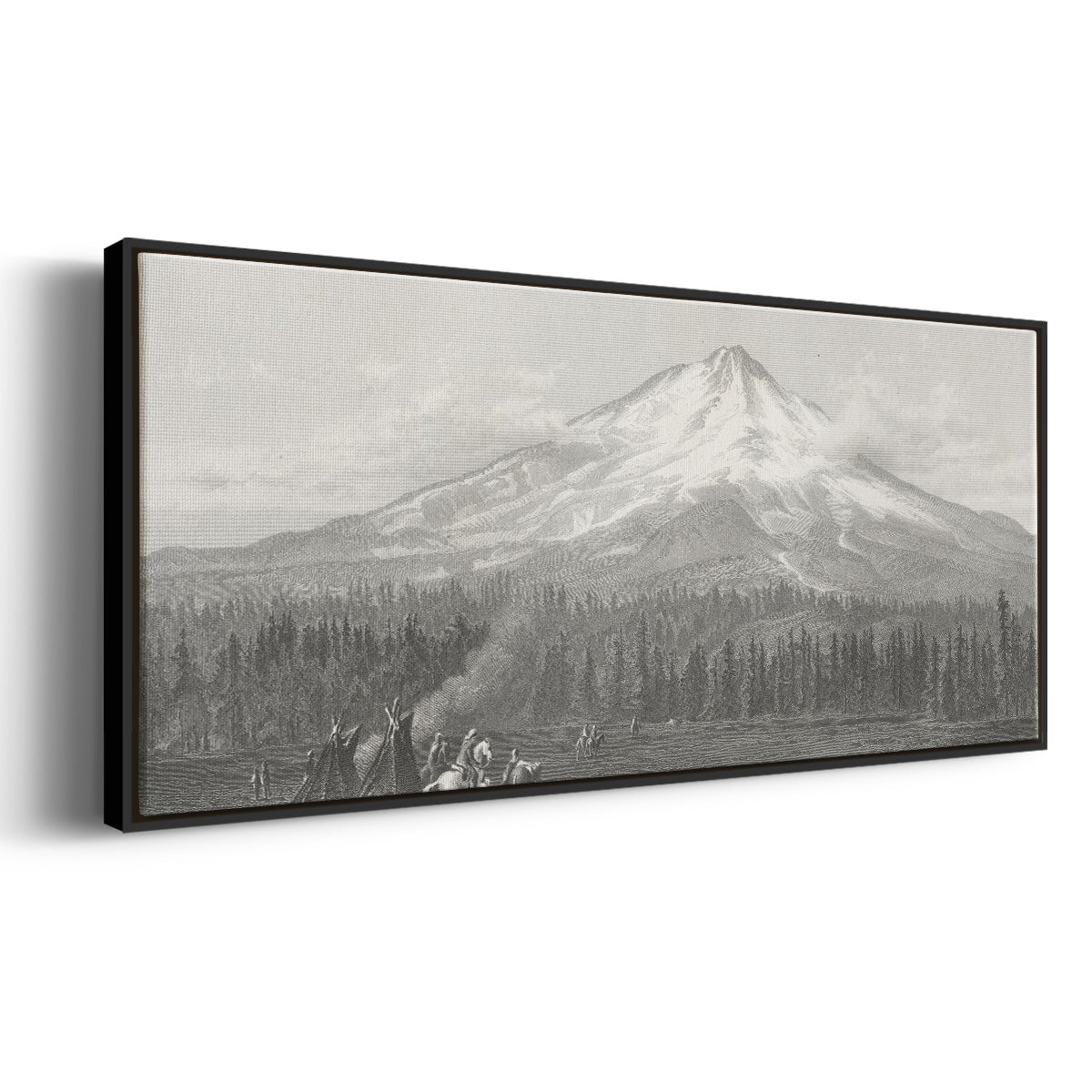 Mount Shasta - Floater Framed Canvas Print