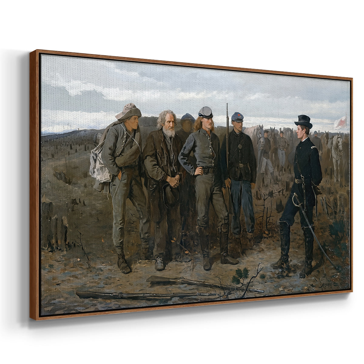 Prisoners from the Front, 1866 - Floater Framed Canvas Print