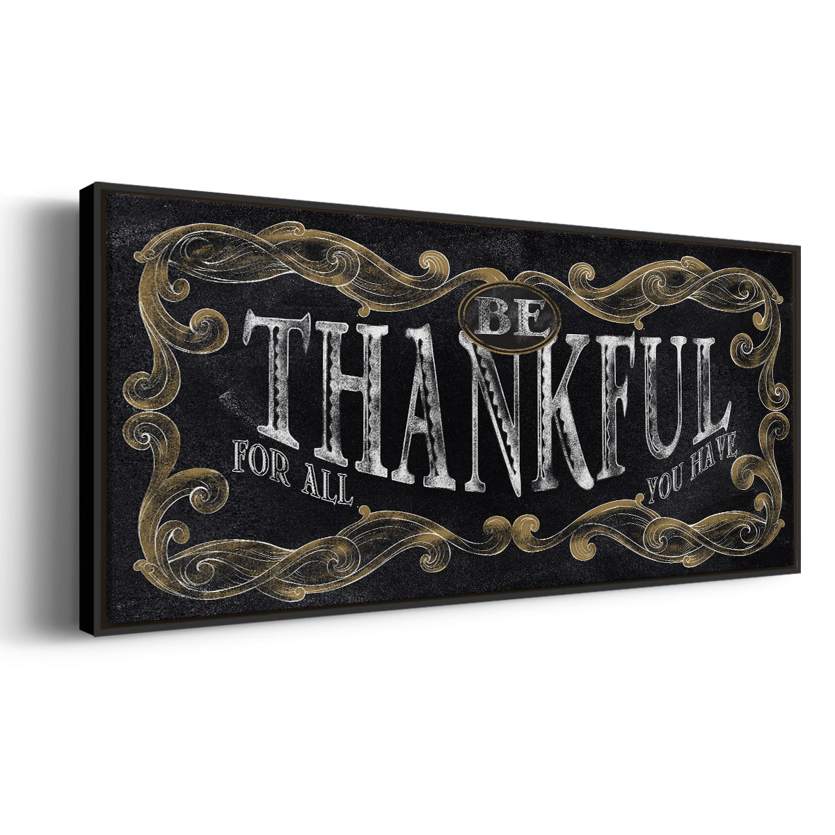 Be Thankful - Floater Framed Canvas Print