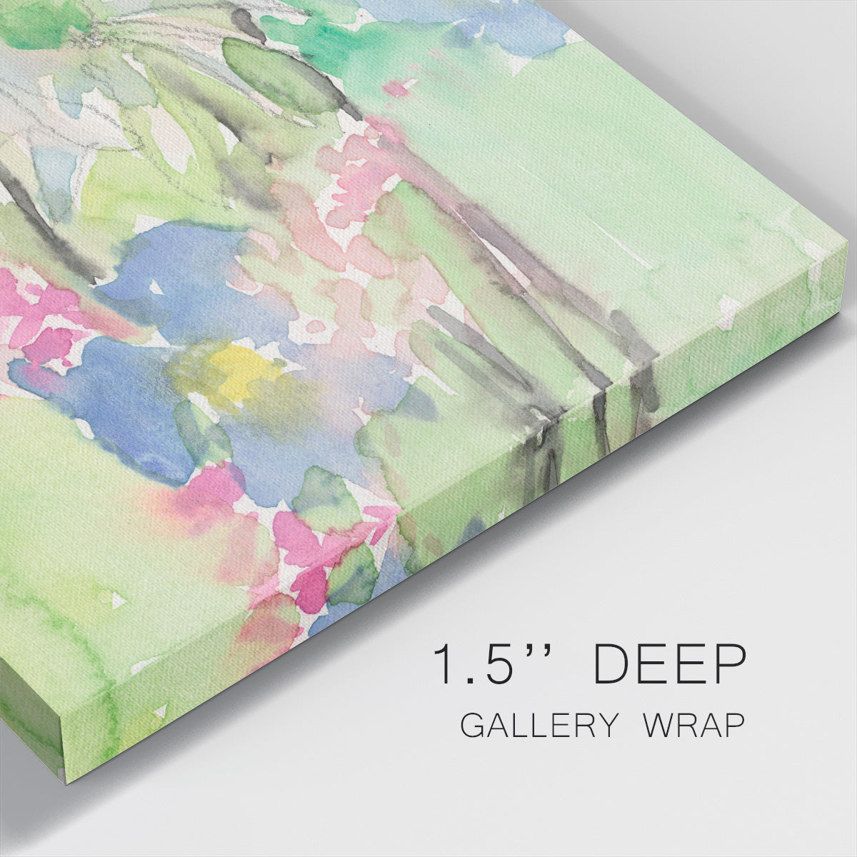 Watercolor Floral Accent I-Premium Gallery Wrapped Canvas - Ready to Hang