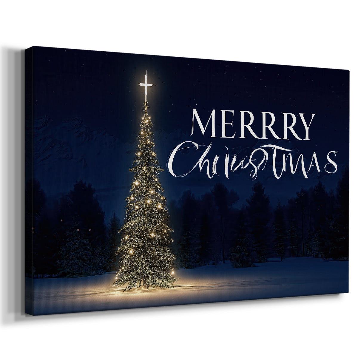 Quiet Blue Fir Serenade - Canvas Art Print