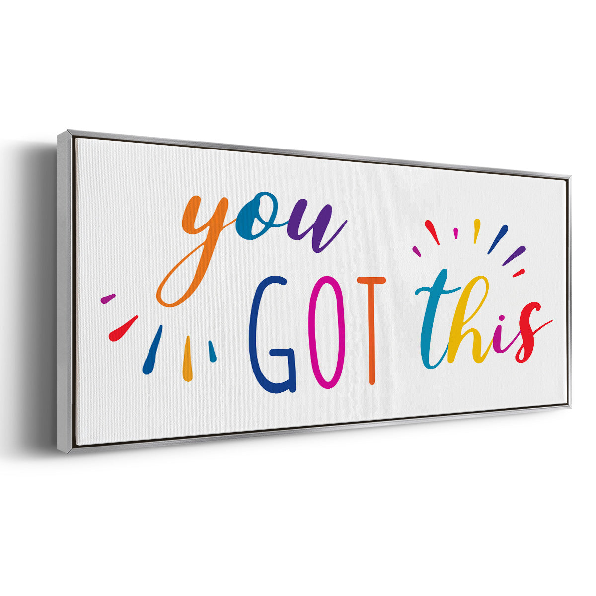 Rainbow Got This - Floater Framed Canvas Print
