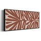 Terra Cotta Block Palms IV - Floater Framed Canvas Print