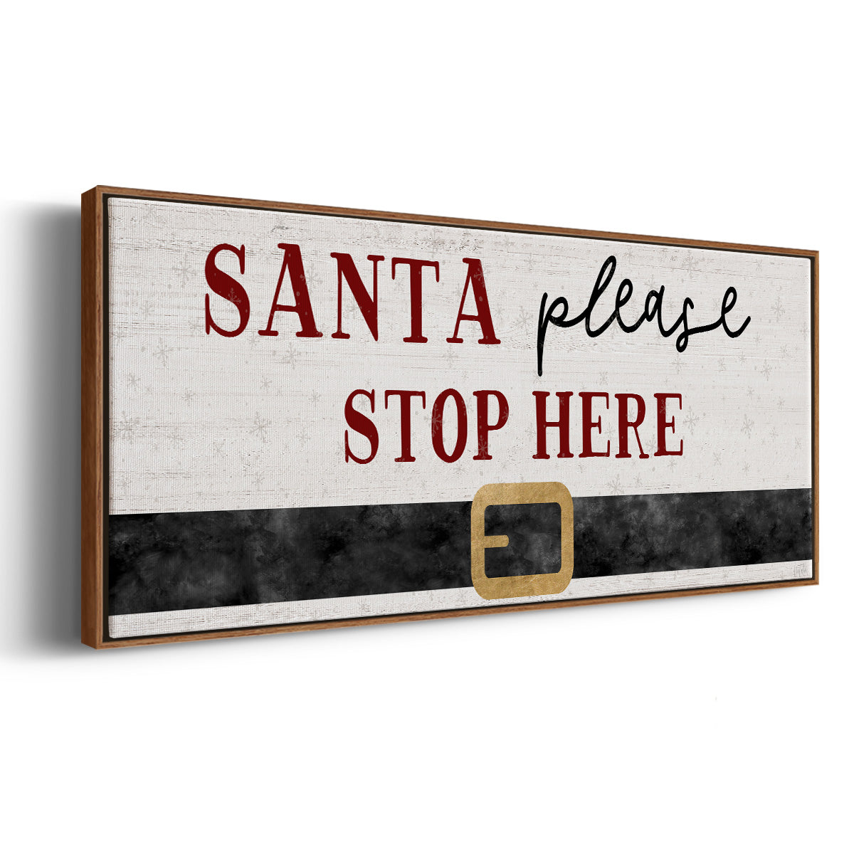 Santa Stop - Floater Framed Canvas Print