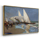 The Beach at Valencia, 1908 - Floater Framed Canvas Print