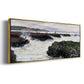 The Rocks at Pourville, Low Tide, 1882 - Floater Framed Canvas Print