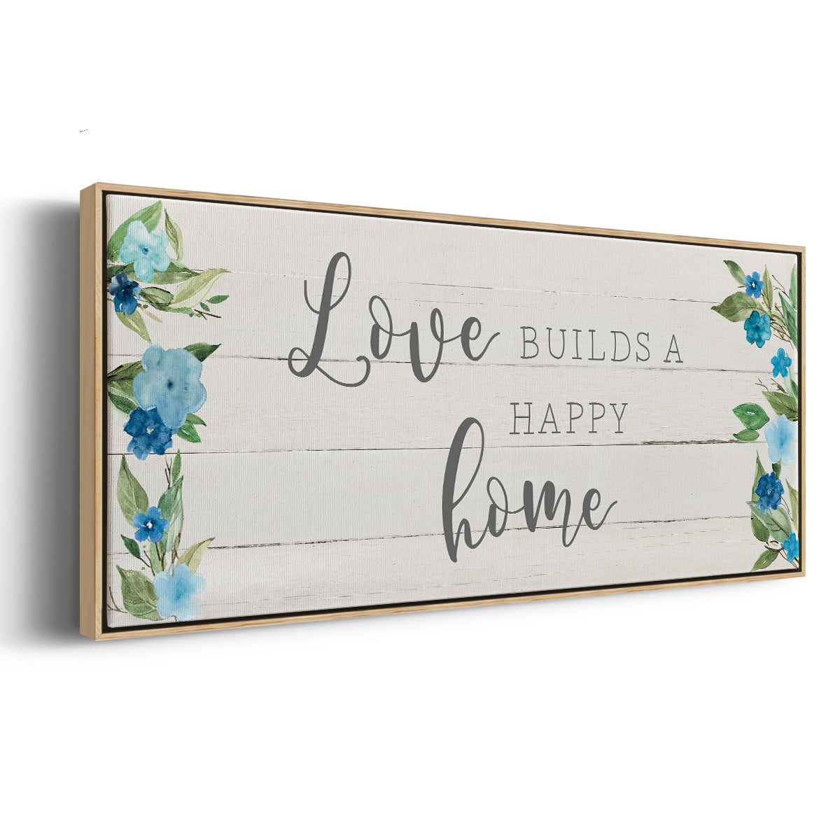 Love Builds - Floater Framed Canvas Print