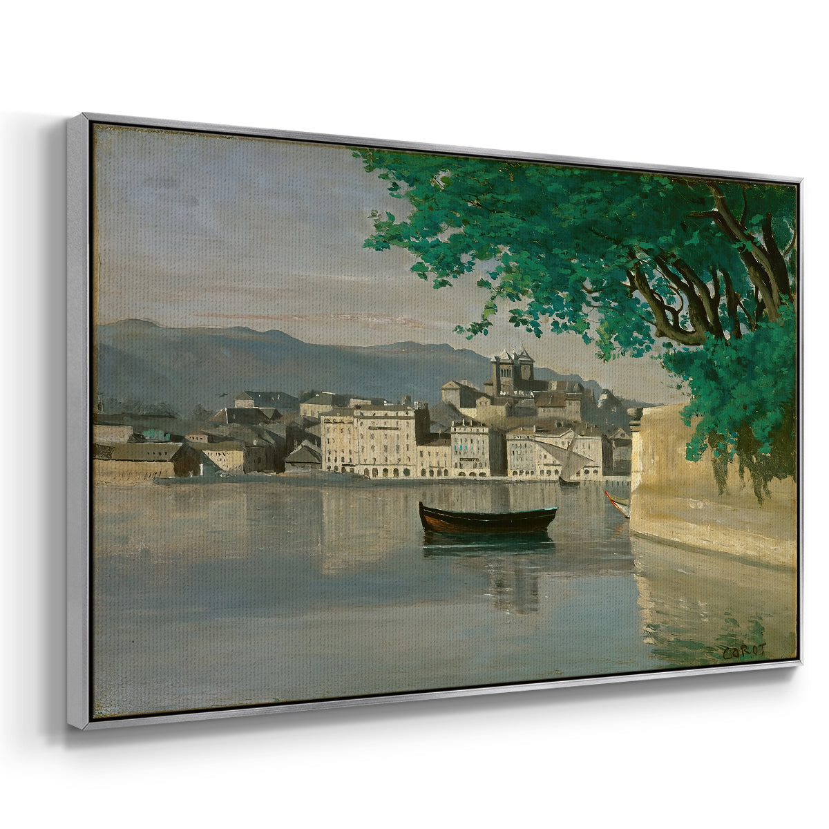 Geneva View of Part of the City, c. 1834-1835 - Floater Framed Canvas Print