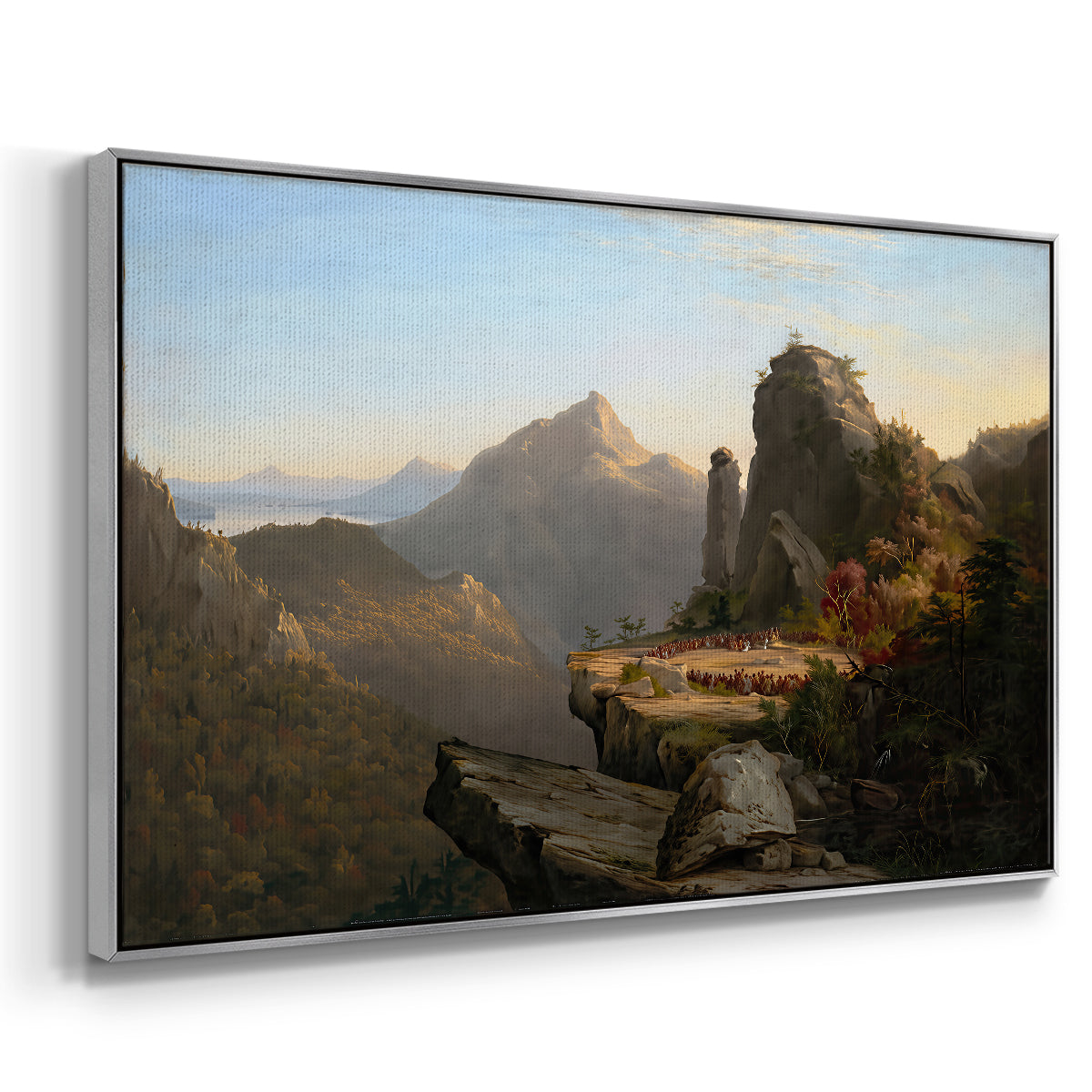 Scene from “The Last of the Mohicans”, 1827 - Floater Framed Canvas Print