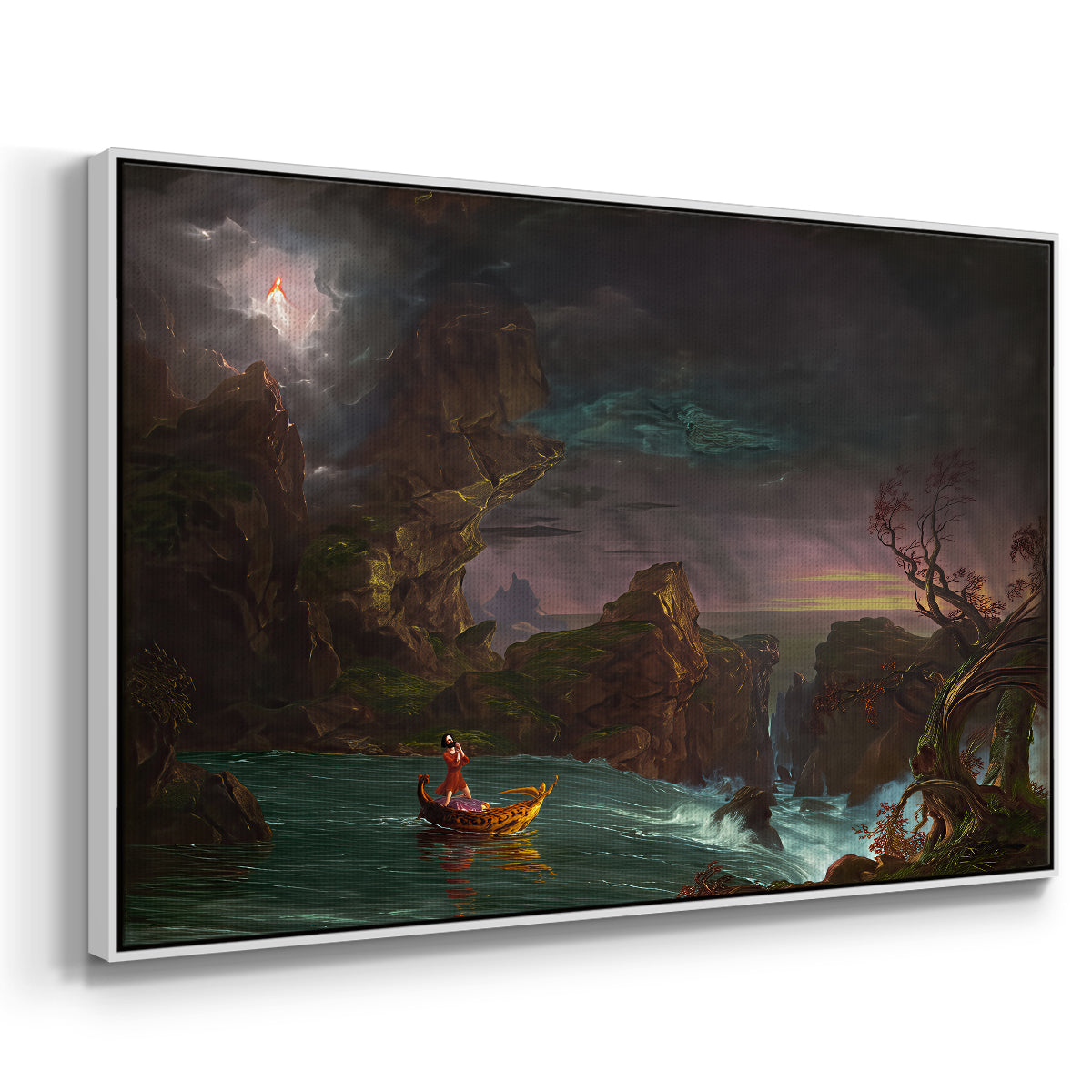 The Voyage of Life: Manhood, 1842 - Floater Framed Canvas Print