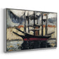 Two Boats Side by Side, Port of Marseilles, c. 1916 - Floater Framed Canvas Print