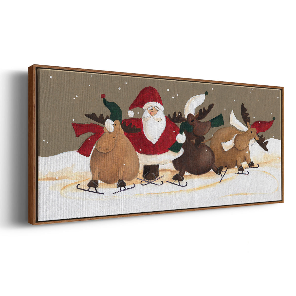 Skater Chorus Line - Floater Framed Canvas Print