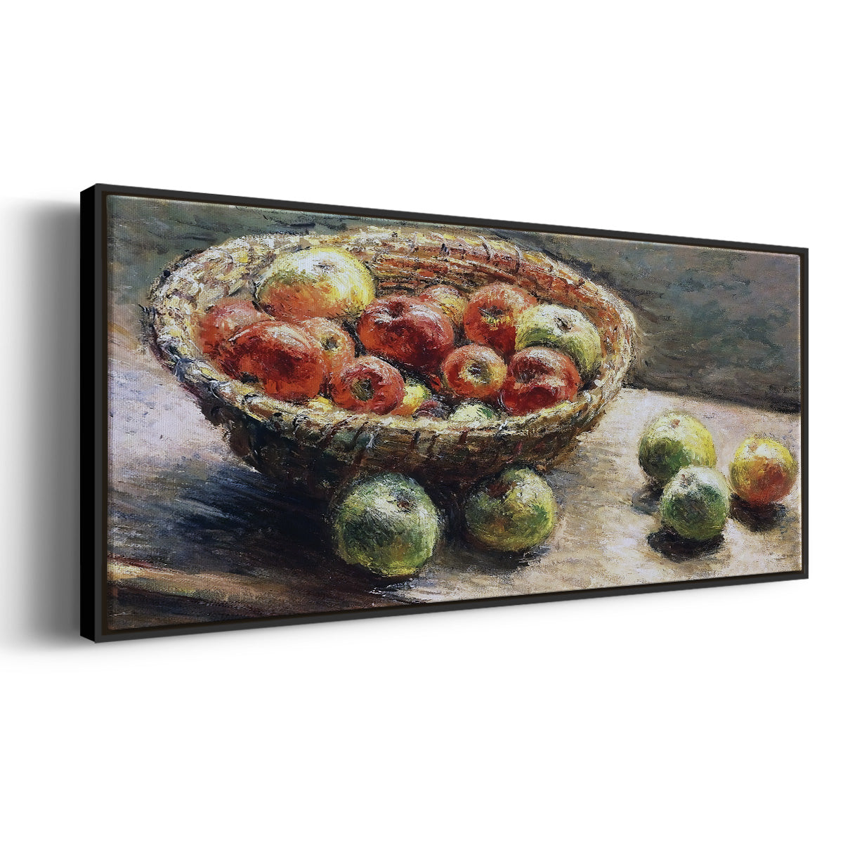 The Plate with Apples, 1880 - Floater Framed Canvas Print